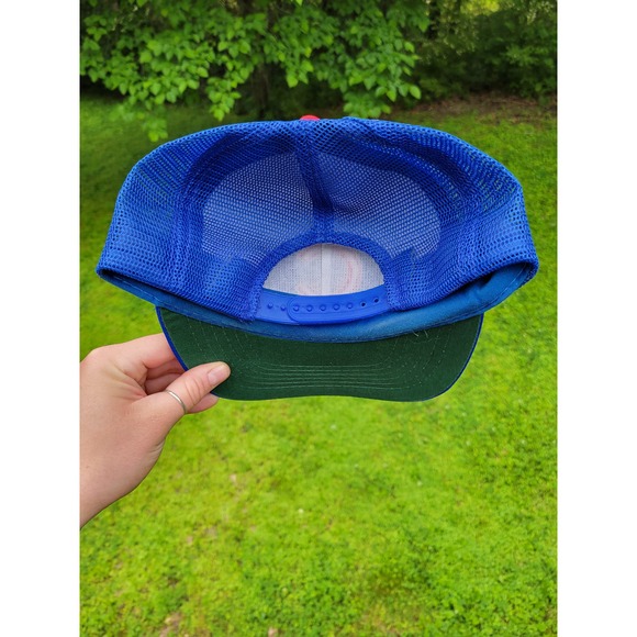 Vintage Chicago Cubs Sports MLB Mesh Snapback Hat - Picture 2 of 3